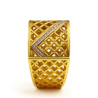 Anillo Oro 18kt Bicolor Calado