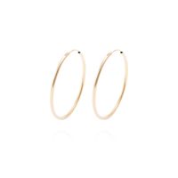 Aros Revestida en Oro 18kt Argollas Grandes Lisas