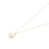 Collar Revestido de Oro 18kt Corazón Círculos y Circonita