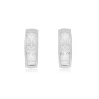 Aros de Plata Esterlina 925 Argollas Circon Riel