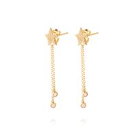 Aros de Oro 18kt Modelo Estrella Colgante