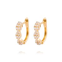 Aros de Oro 18 kt Eslabones con 43 puntos de diamante