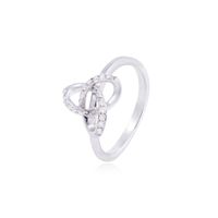 Anillo Compromiso de Oro de 18kt Nudo 13 puntos de diamante