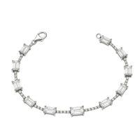 Pulsera de Plata Esterina 925 Circonita Baguette