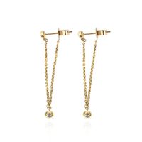 Aros de Oro 18kt con Diamantes Cadena 6pts  total SI/H