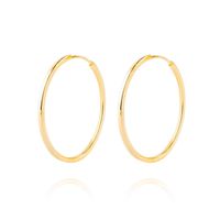 Aros de Oro 18kt Argollas Lisa tipo Tubulares