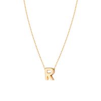 Collar de Oro 18kt Letra R