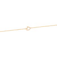 Pulsera de Oro Amarillo 18kt Letras D con Diamantes 7Pts