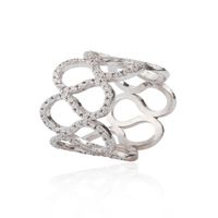 Anillo de Plata Esterlina 925 Ondas Circon