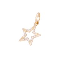 Colgante Oro Amarillo 18kt Estrella y Circonitas Engastadas