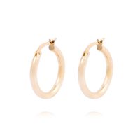 Aros de Oro 18kt Argollas Tubo