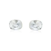 Aros Plata Esterlina 925 Botón Circon Revestido en Oro 18kt