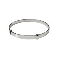 Pulsera de Plata Esterlina 925 Esclava Cerrada Ajustable