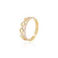 Anillo de Oro 18kt Corona Corazones
