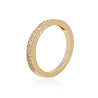 Anillo Compromiso de Oro 18Kt Cintillo Riel Circón