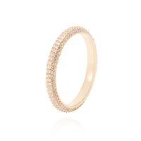 Anillo Revestido en Oro 18kt Sin Fin con Circones