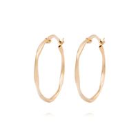 Aros de Oro 18kt Argollas 15MM Asimetricas