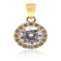 Colgante de Oro 18kt Circulo Circon