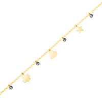 Pulsera de Plata Esterlina 925 Ojo Turco Revestido en Oro 18kt