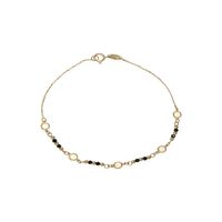 Pulsera de Oro 18kt Bolitas Onix