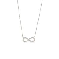 Collar Oro Blanco 18kt 0,33ct Diamantes infinito