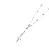 Collar Oro Blanco 18kt Rosario