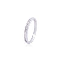 Anillo Oro Blanco 18kt Diamantes 12 Pts Corte Brillante SI/H