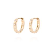 Aros Revestidos en Oro 18kt Argollas Pequeña Circonita