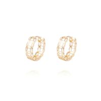 Aros de Oro 18Kt Argolla Filigrama Pequeña