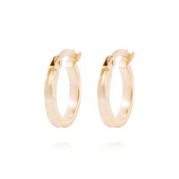 Aros de Oro 18kt Argollas Tipo Biselada de 5mm