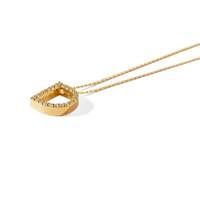 Collar Oro Amarillo 18kt Diamantes Letra D 13 Pts | Danielle Costantini