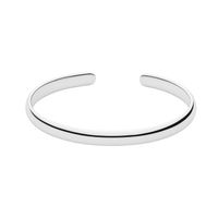 Pulsera de Plata Esterlina 925 Esclava Abierta Curva