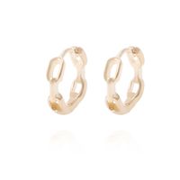 Aros Revestidos en Oro 18kt Argollas Cadena