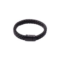 Pulsera de cuero Seth Milan Oscura
