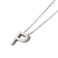 Collar de Plata Esterlina 925 Letra P