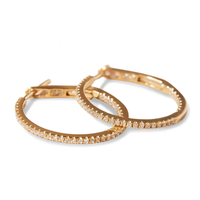 Aros Oro Amarillo 18kt Diamantes 26 Pts SI/H Corte Brillante