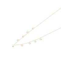 Collar Revestido en Oro 18kt Choker 9 Circones Colgantes