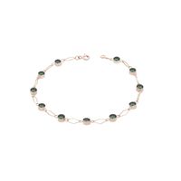 Pulsera Oro Miel 18kt Esmeraldinas