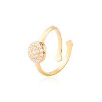 Anillo Plata Esterlina 925 Abierto Circulo Revestido en Oro 18kt