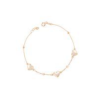 Pulsera de Oro 18kt Trío Corazones
