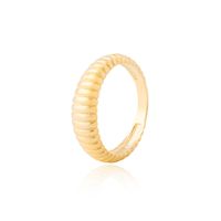Anillo de Plata Esterlina 925 Relieve Revestido en Oro 18kt
