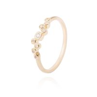 Anillo Revestido en Oro 18kt Circulos brillantes