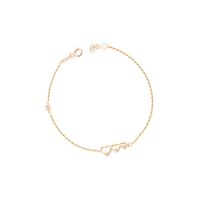 Pulsera Oro Amarillo 18kt Tres Corazones