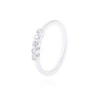 Anillo de Plata Esterlina Medio Cintillo Cinco Circones