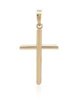Colgante de Oro 18kt Cruz de Tubo