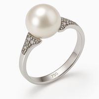 Anillo Oro Blanco 18kt Diamantes de 10Pts Más PC