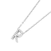 Collar de Plata Esterlina 925 Letra R Circon