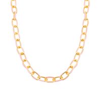 Collar de Plata Esterlina 925 Eslabones rosados Bañado en Oro 14kt