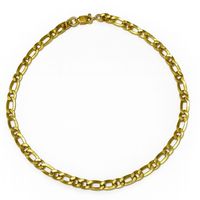 Pulsera Oro Amarillo 18Kt Eslabón Plano