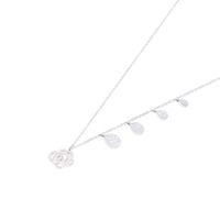 Collar Oro Blanco 18kt Rosa y Diamantes 15 Pts